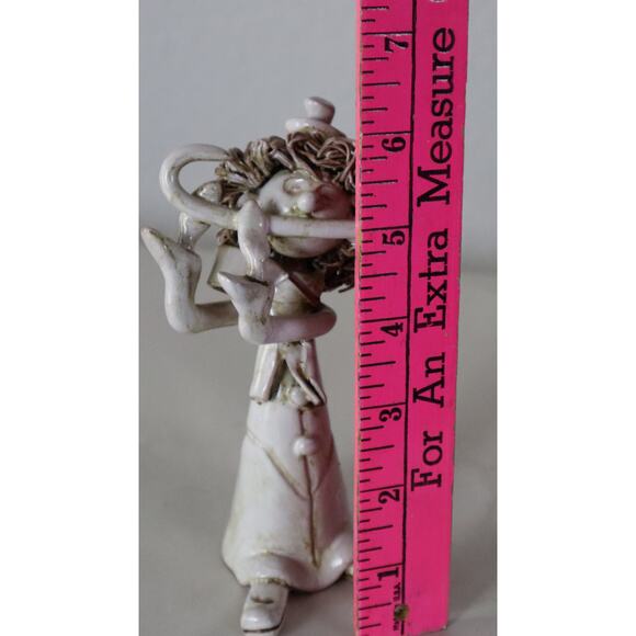 Vintage Dino Bencini Clown Figurine Vintage Italy Signed Spaghetti Hair A-25 - Picture 7 of 7